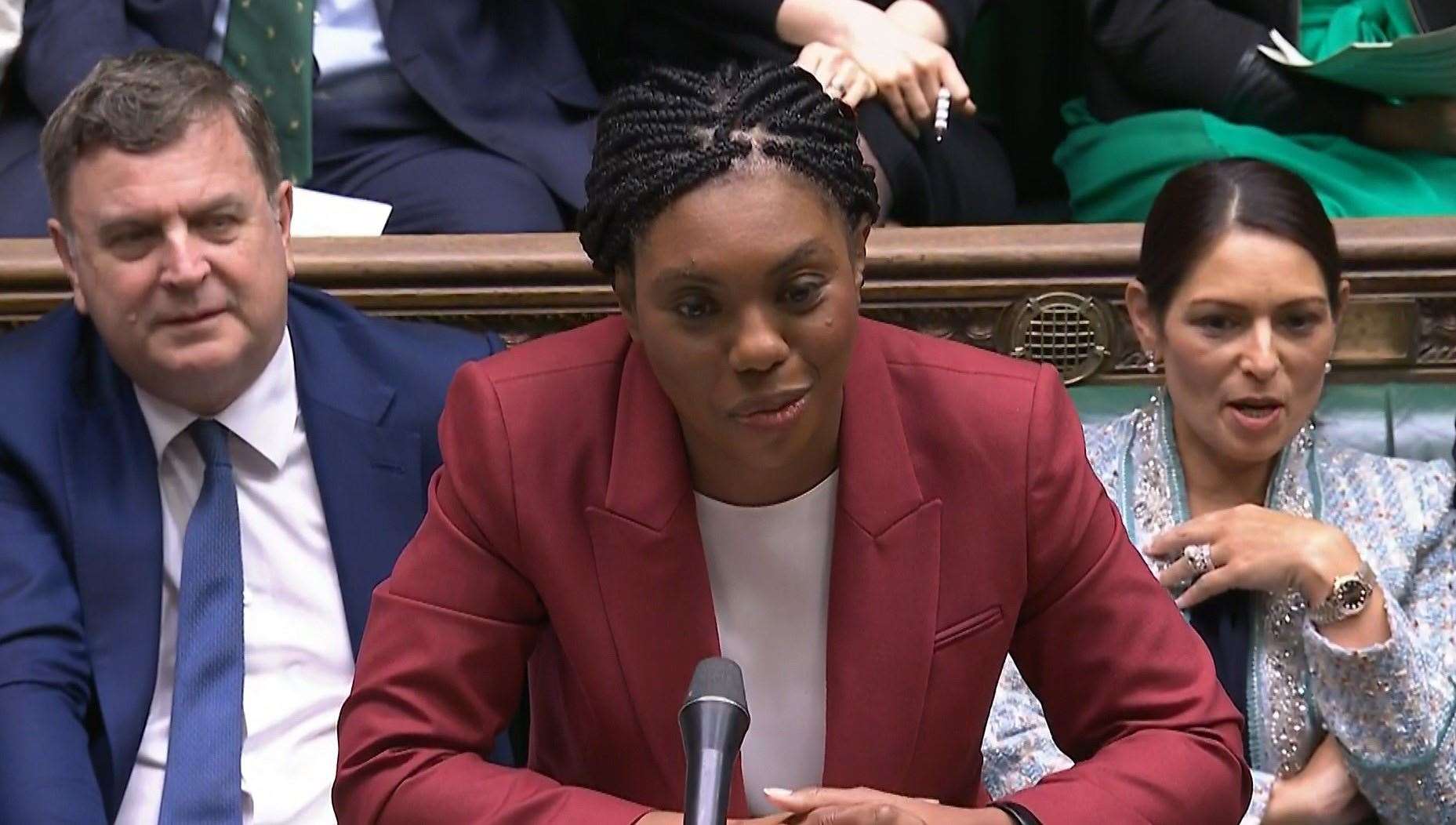 Conservative Party leader Kemi Badenoch speaking during Prime Minister’s Questions in the Commons (House of Commons/UK Parliament/PA)