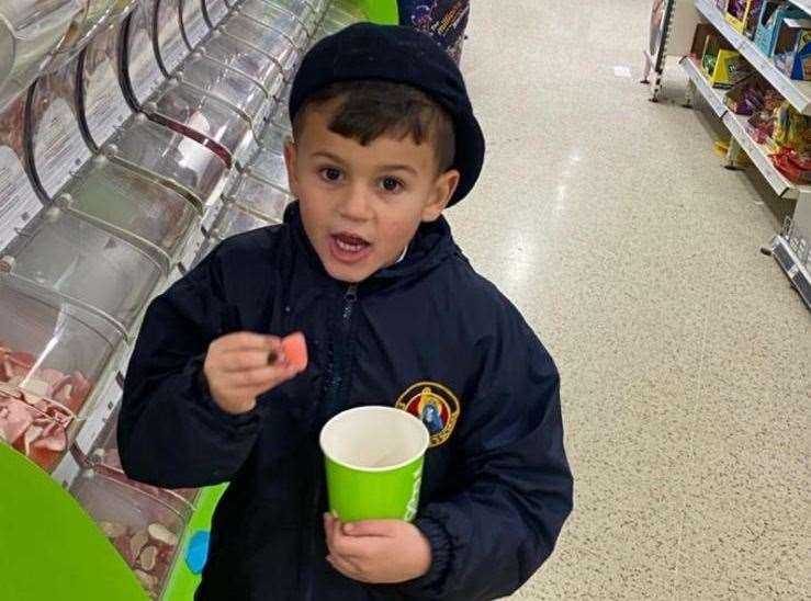 Will Brown at the Folkestone Wilko pick-and-mix stand, which is now in the dessert parlour