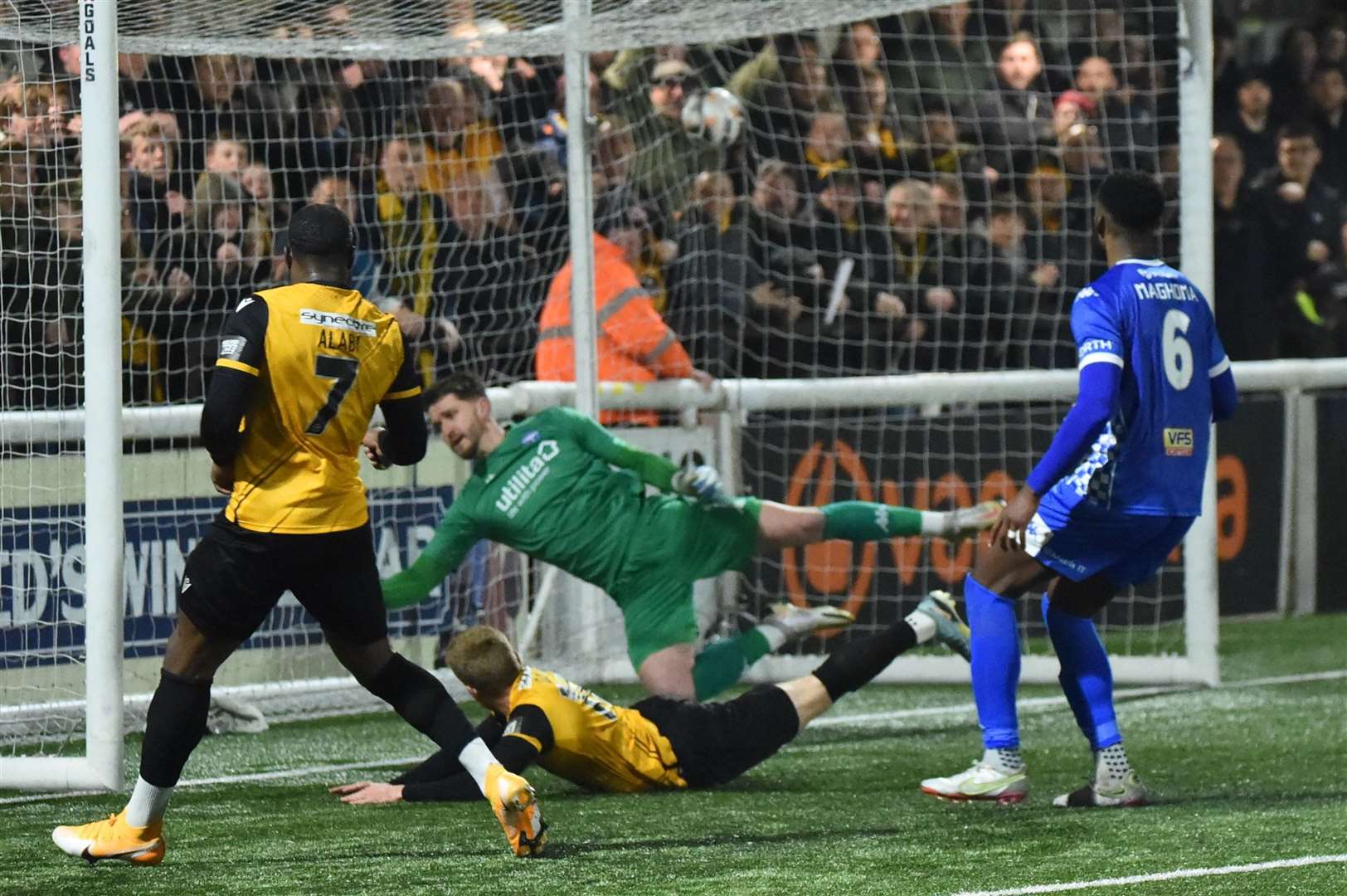 A chance for Jack Barham against Eastleigh. Picture: Steve Terrell