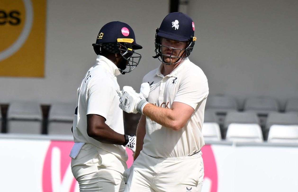 Daniel Bell-Drummond and Ben Compton - both scored centuries on day two against Essex. Picture: Barry Goodwin