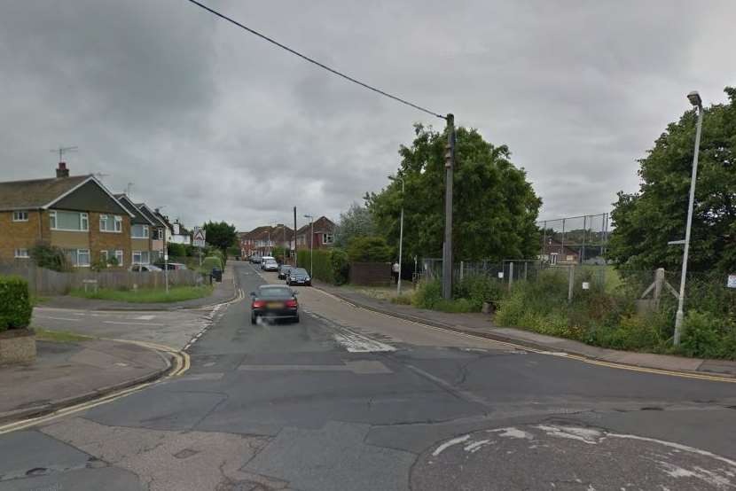 The scene of the assault in Millstrood Road, Whitstable.