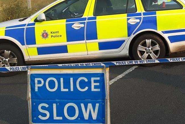 A car came off the A2 London Road in Sittingbourne. Stock picture