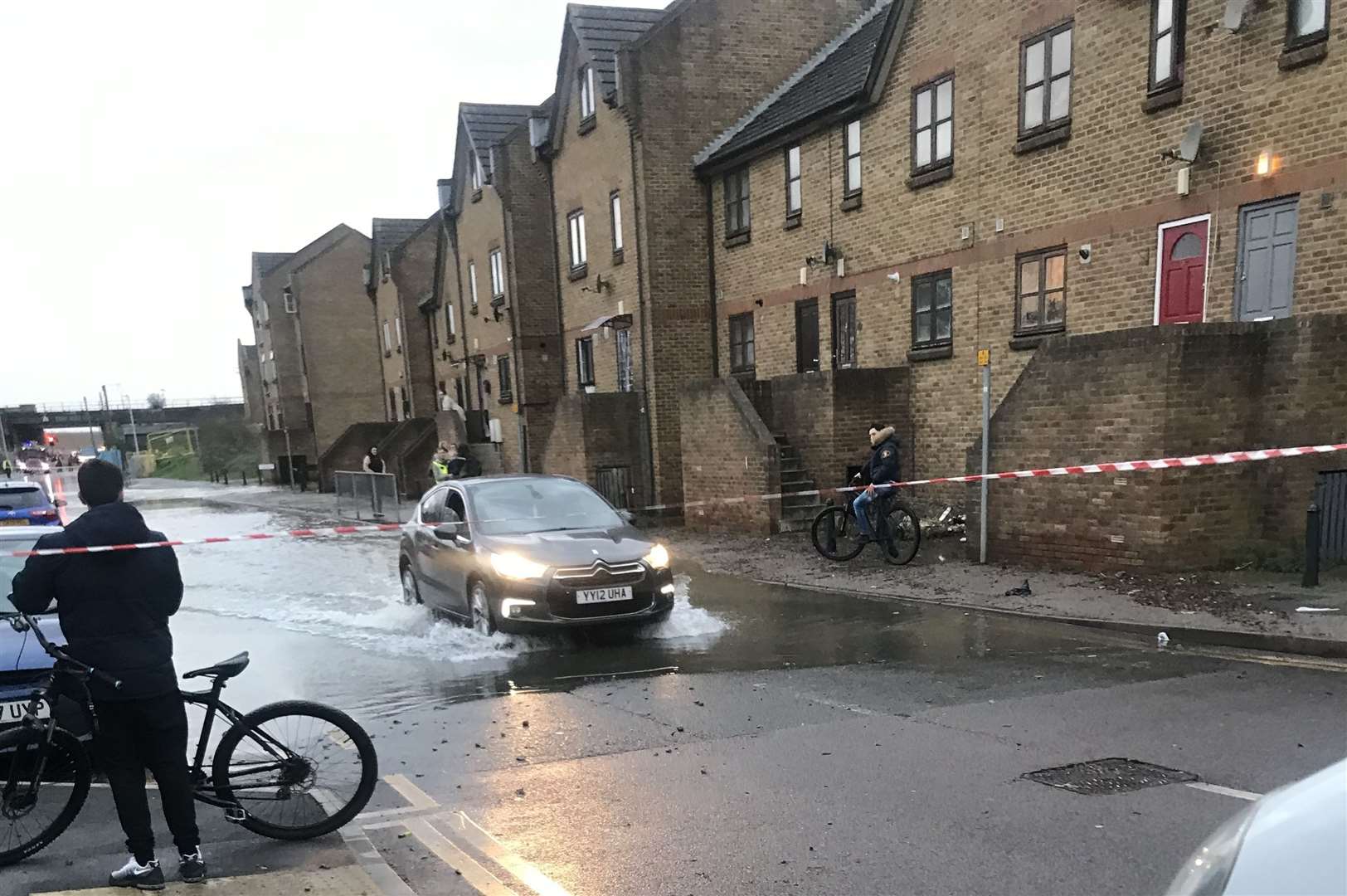 Flooding near Strood Station