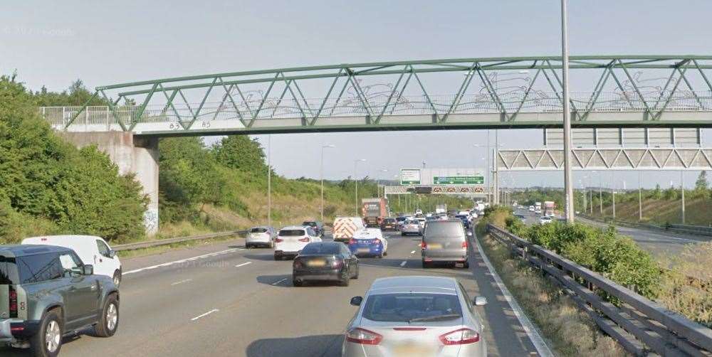 A man has been arrested for reportedly deliberately ramming other vehicles on the A2 near Gravesend. Picture: Google