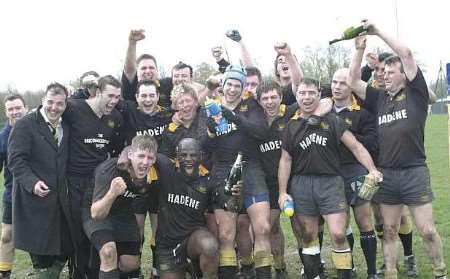 CHAMPS: Lordswood toast their success. Picture: PETER STILL