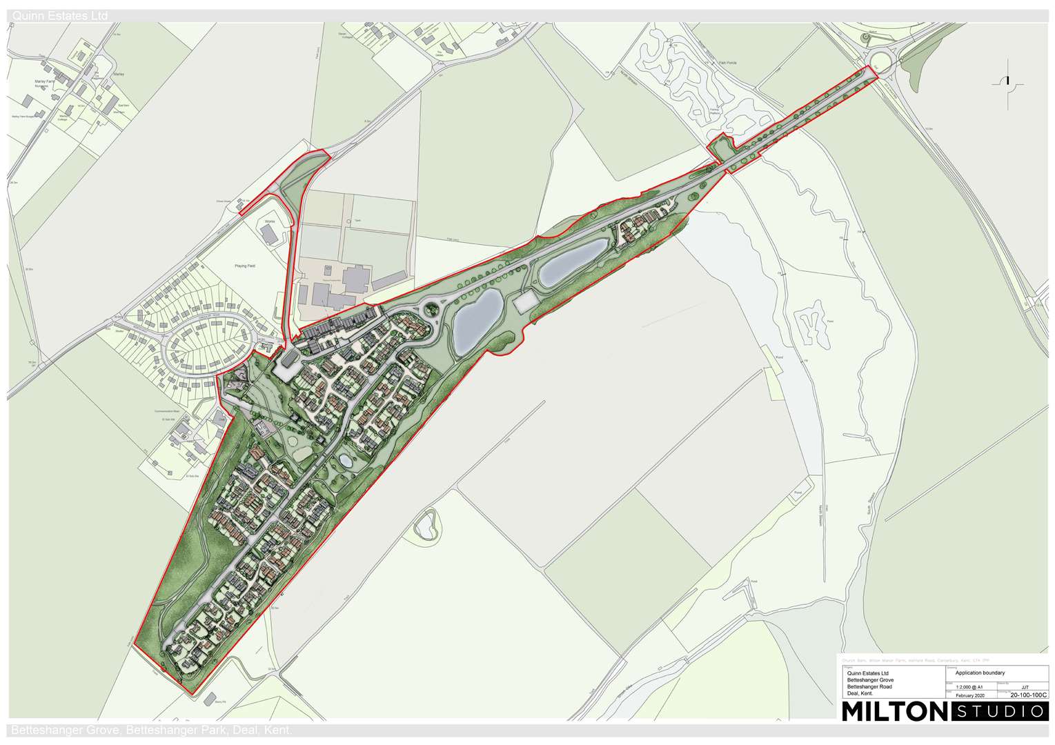 Quinn Estates proposal for 210 new homes at Betteshanger