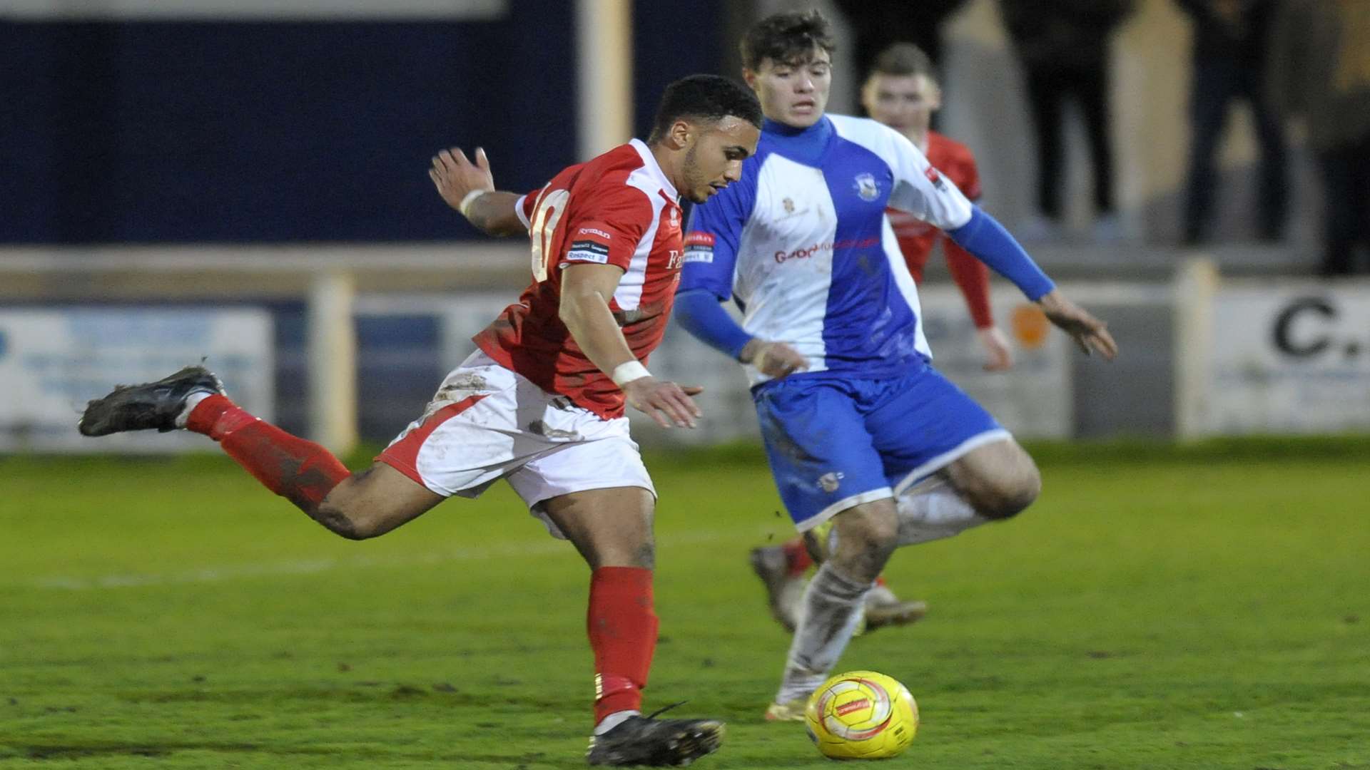 Whitstable goalscorer Dean Grant looks to get a shot away Picture: Tony Flashman