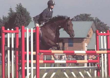 UP AND OVER: Anni in action at Broadstairs