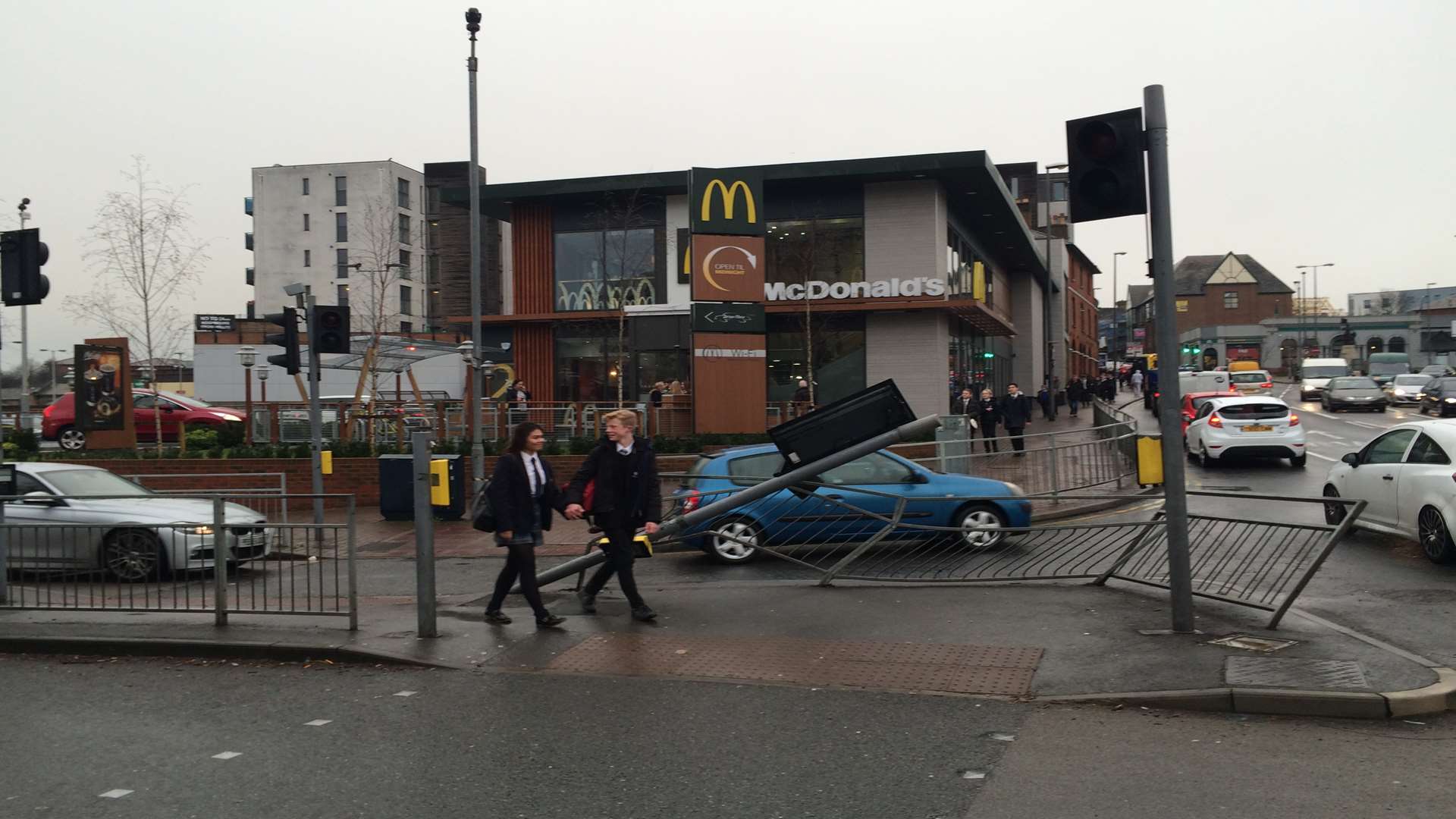 The scene at Maidstone's Broadway