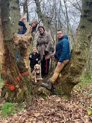 Cintia and Andy Gardner with their two children