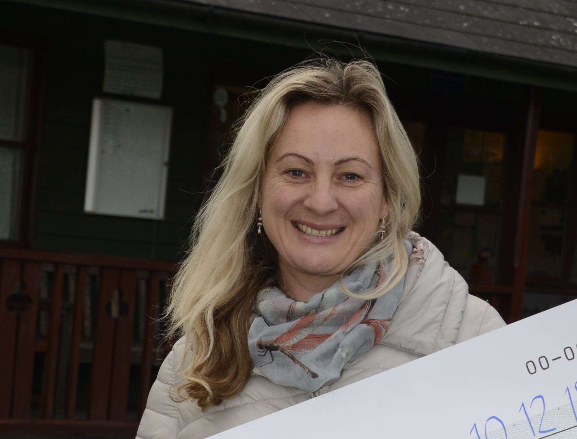 Clare Bristow pictured during a cheque presentation in 2018 Picture: Paul Amos