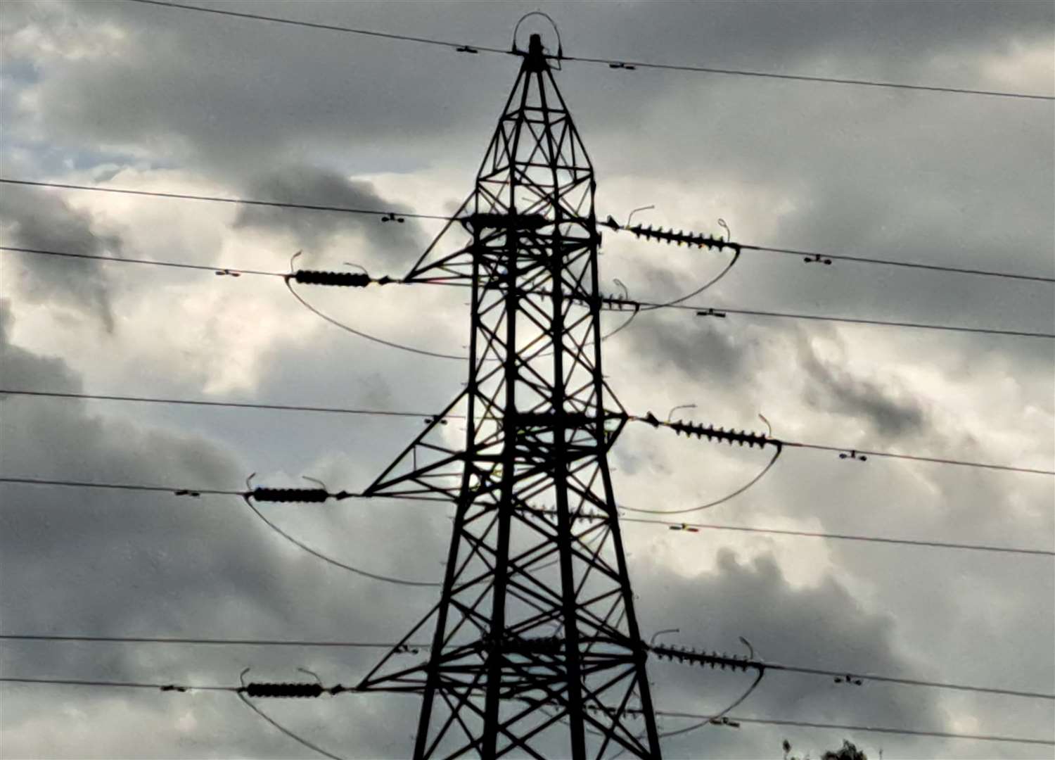 A line of electricity pylons crosses the site at Ivy Farm in East Malling