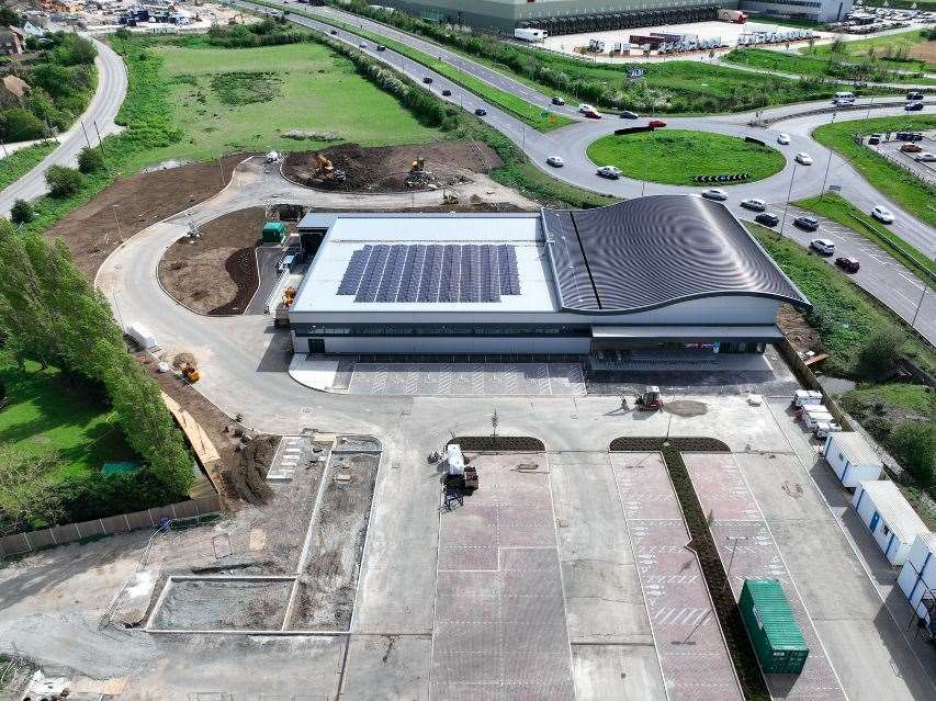 A new multi-million pound Aldi in Queenborough, Sheppey is nearing completion. Picture: Phil Drew