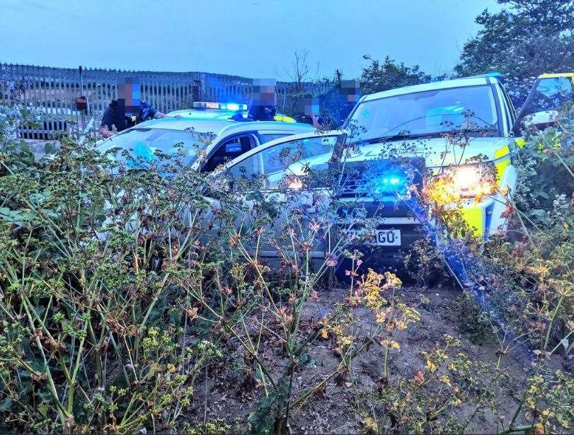 Police stopped a car in a farmer's field in Aylesford on Wednesday night (11855108)