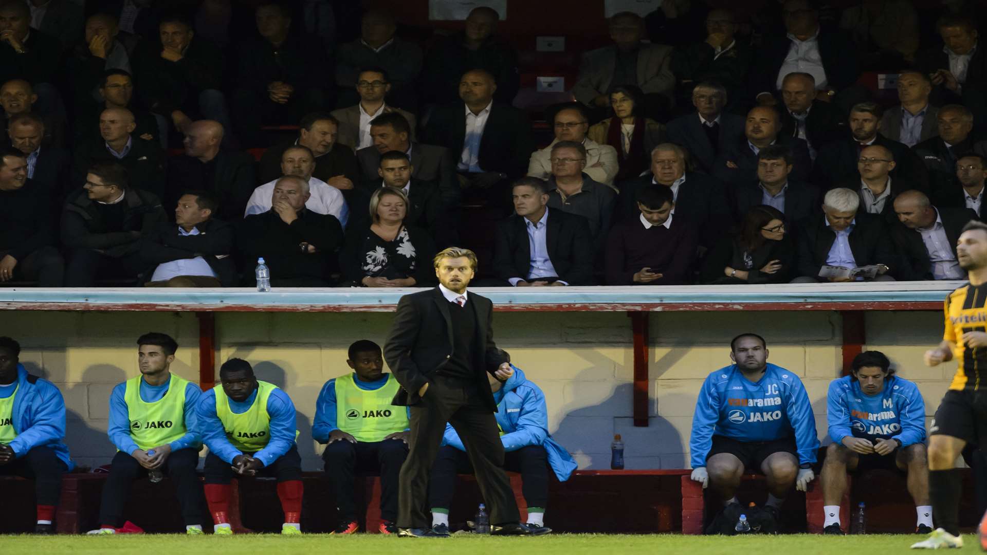 Daryl McMahon watches on during Ebbsfleet's 2-0 win over Maidstone Picture: Andy Payton