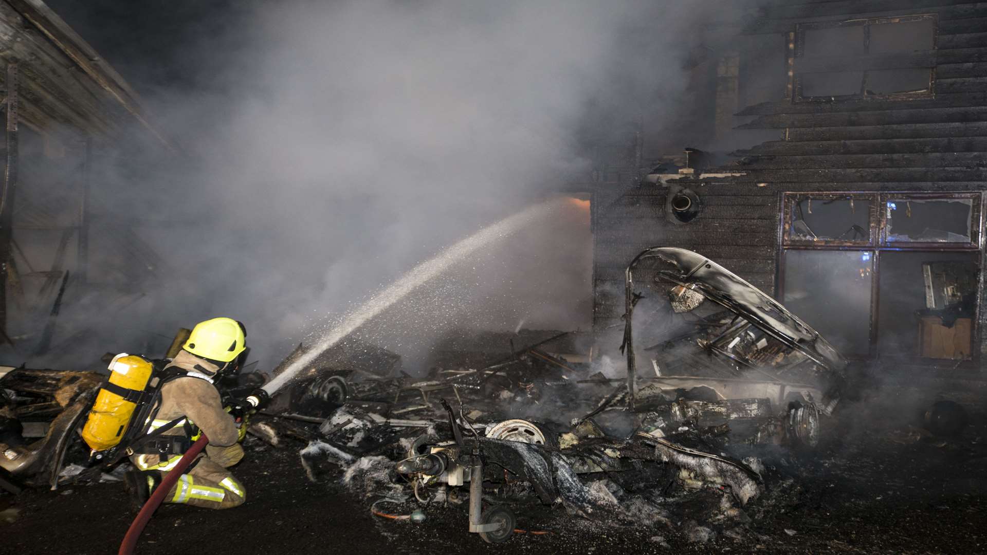 Firefighters battled to save the home in Headcorn