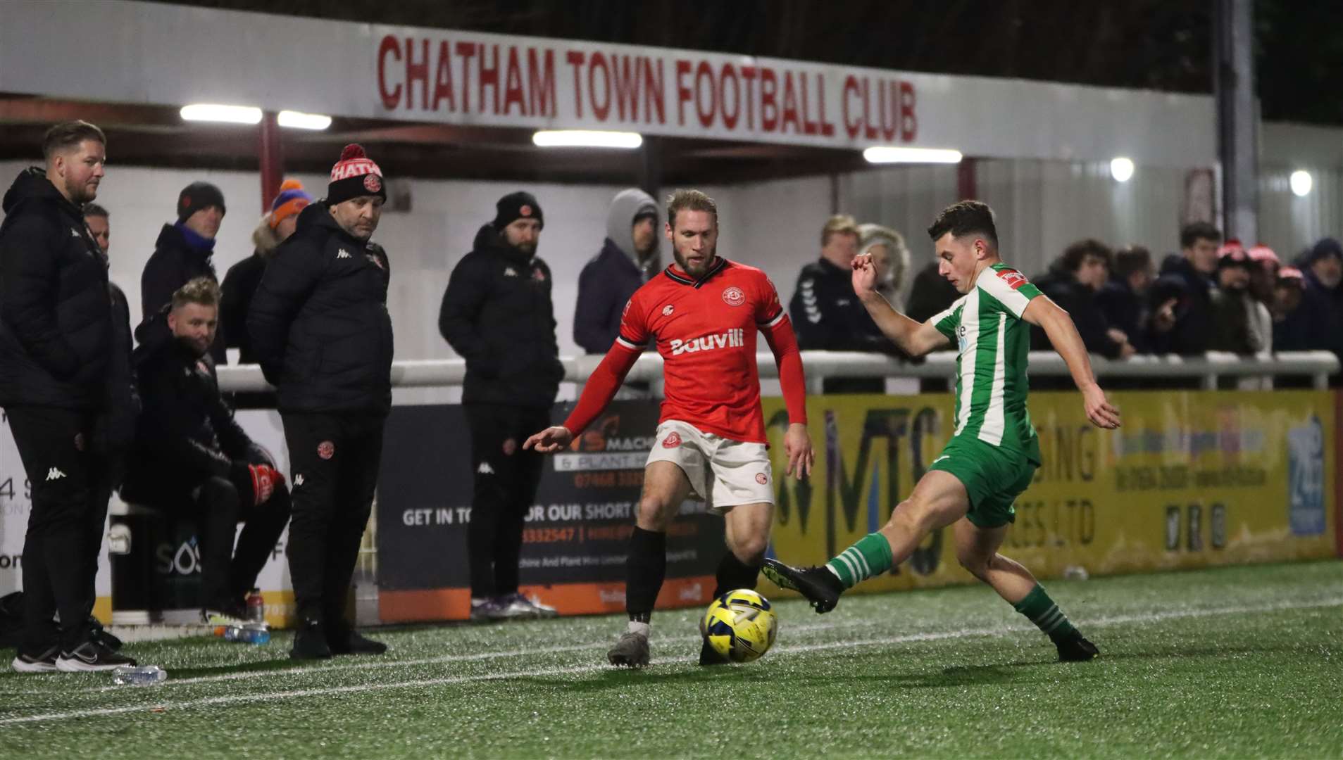 Manager Kevin Hake watches on as Chatham Town play Basildon United in the Velocity Cup fourth round Picture: max.ephotography@outlook.com