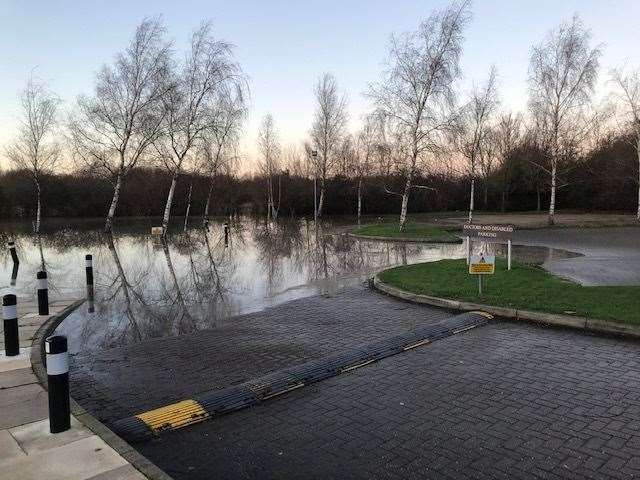 The car park is often flooded, as it sits on a floodplain. Picture: Jim Kelly