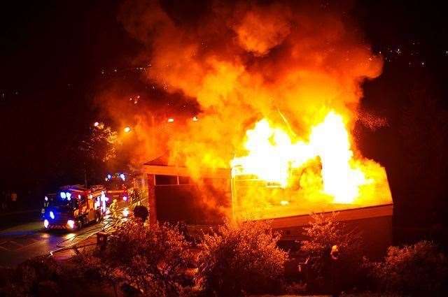 The building was turned into a raging inferno Pic: Mark Jacobs