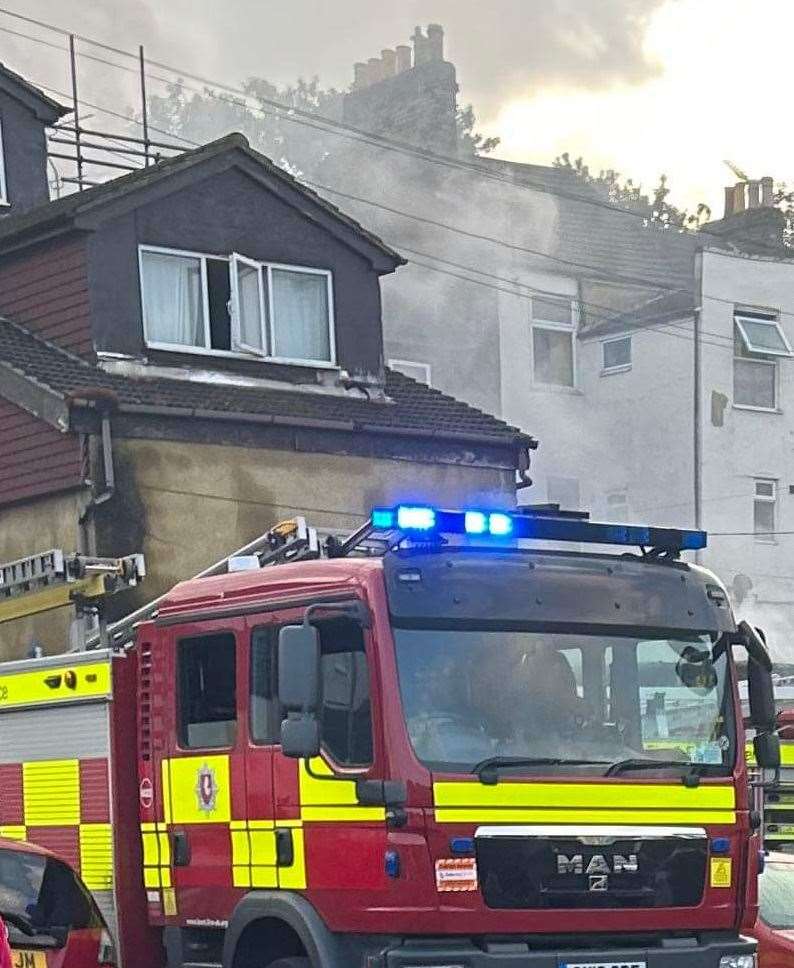 Fire at Luton Road, Chatham. Picture: Angela Louise Fox