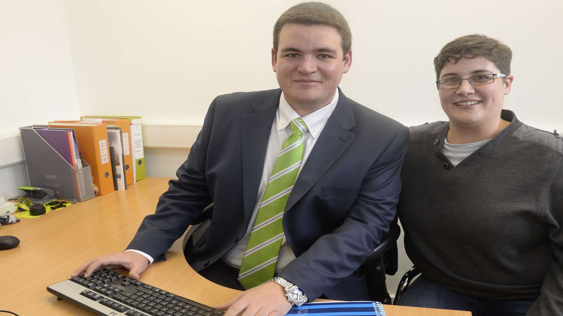 Superior Care managing director Stewart Thorp and his sister Kate at the firm's head office in Cromwell Road, Whitstable