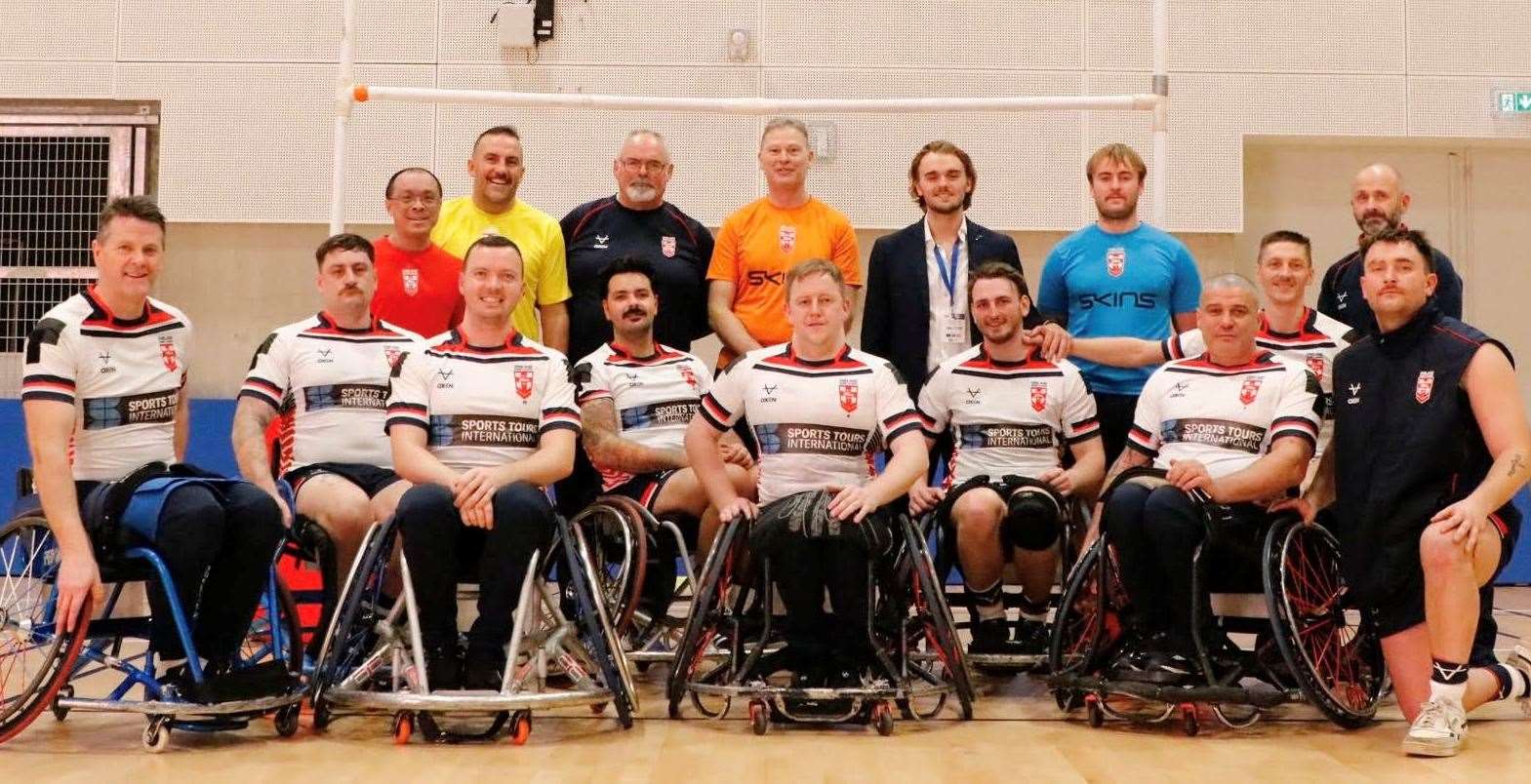 Jason Owen, far left, helped England to secure a comfortable triumph in Nantes, France