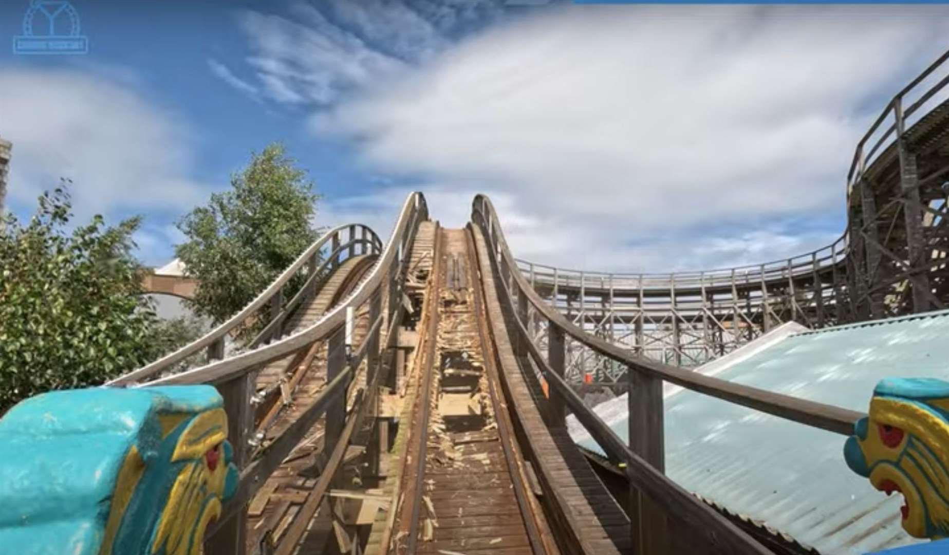 Footage from a passenger in the front row of Dreamland's Scenic Railway shows how the incident unfolded. Picture: André Bormans/Coasters 'n' Cocktails