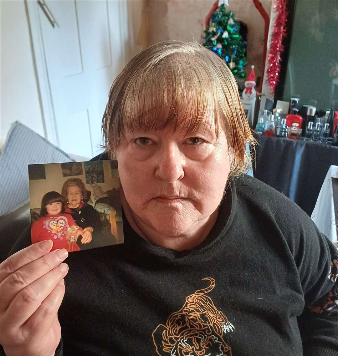 Geraldine Glanville with a picture of her beloved late mother, Ellen