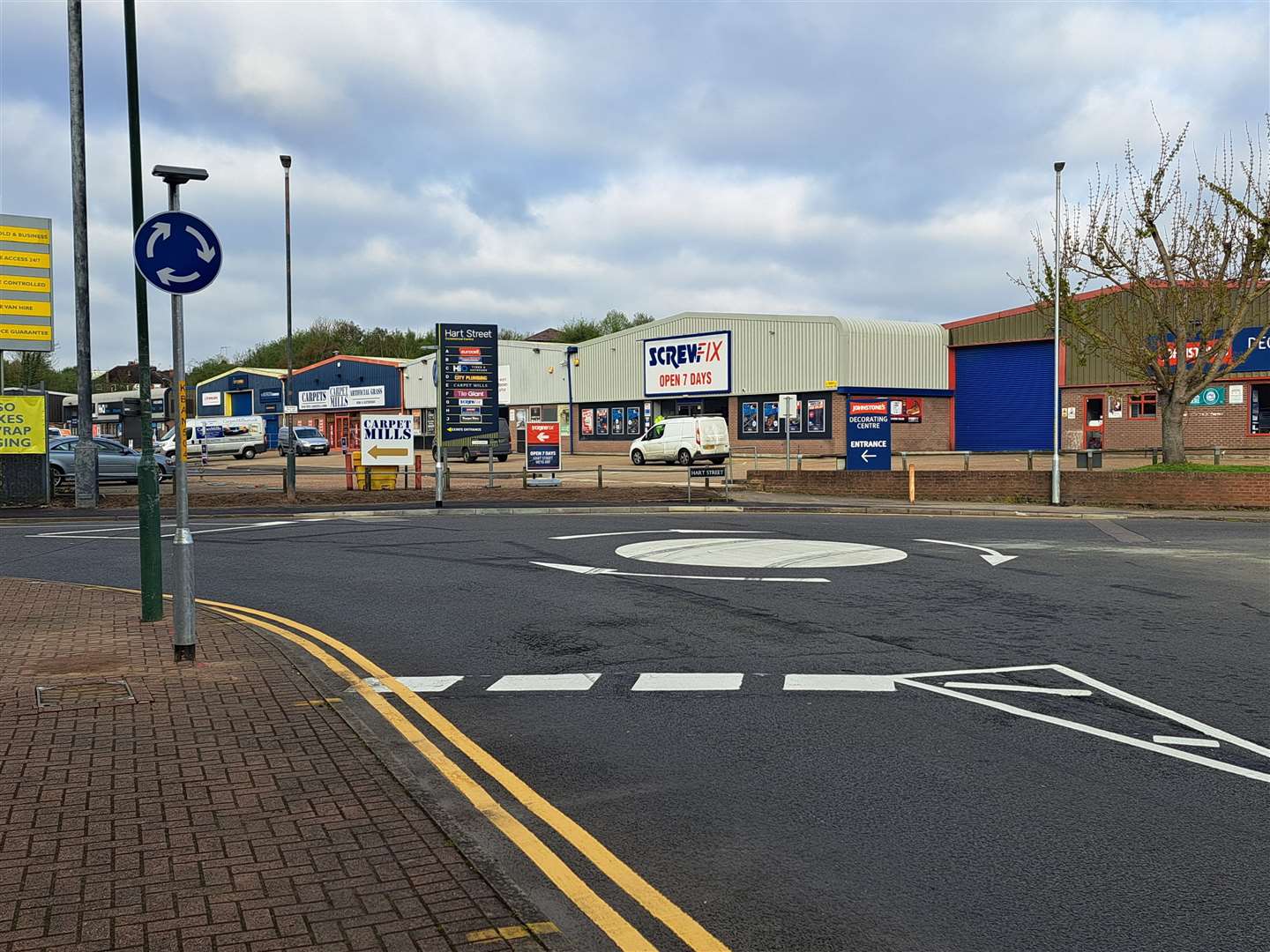 The scheme involved putting in a new mini-roundabout at the far end of Hart Street