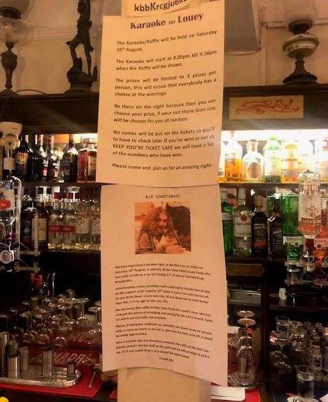 This poster behind the bar made it clear exactly what the night was all about and perfectly demonstrated the true community spirit on show at the Red Lion