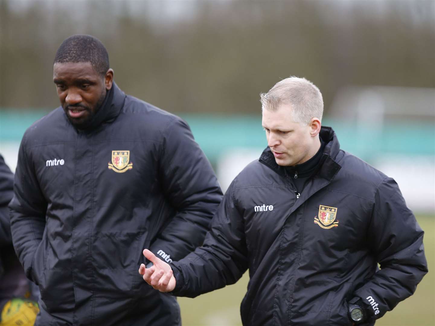 Sittingbourne manager Chris Lynch, right, with assistant boss Nathan Elder Picture: Andy Jones