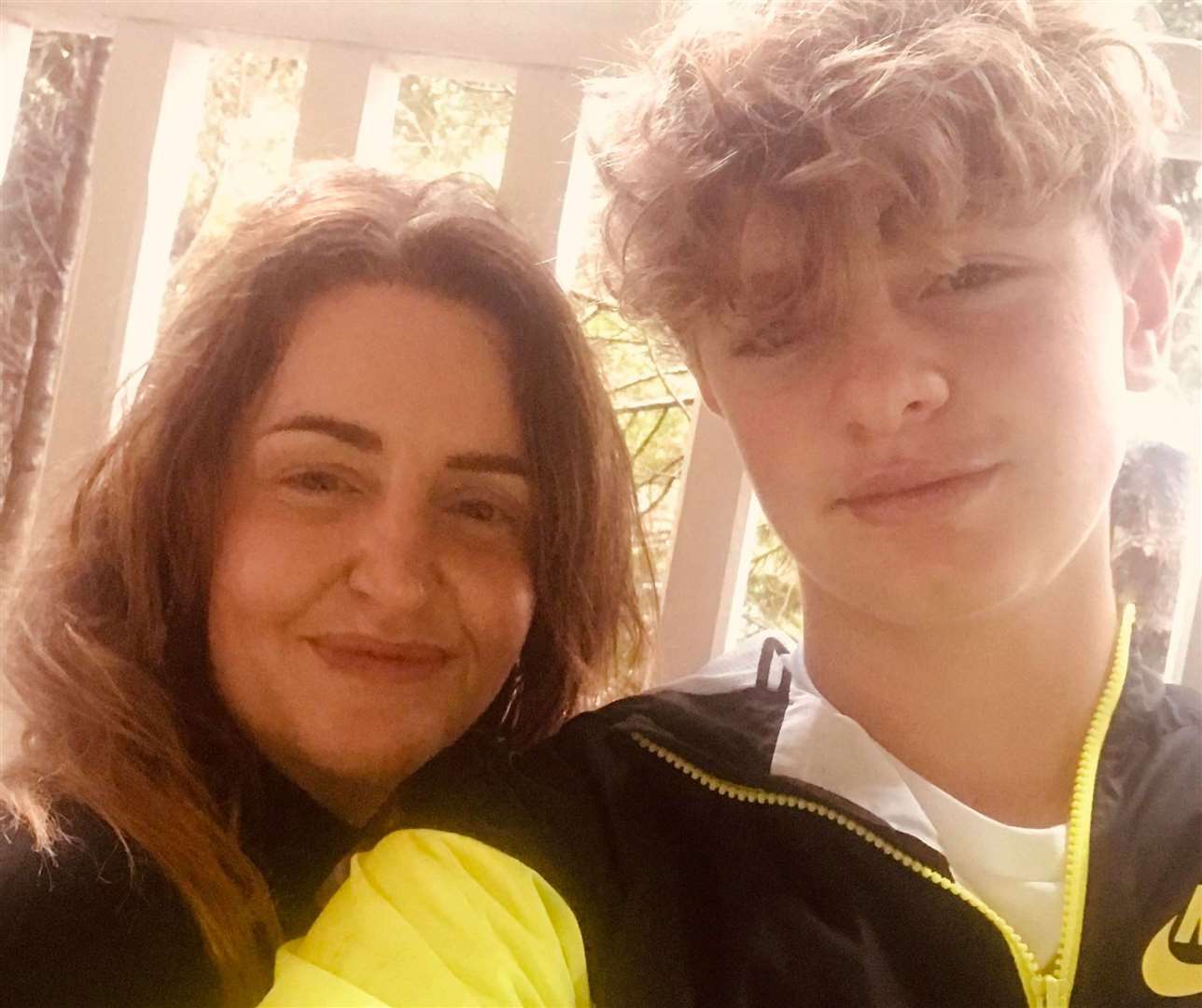 Miles Stockwell with his mum, Sarah Luckhurst. Picture: Sarah Luckhurst