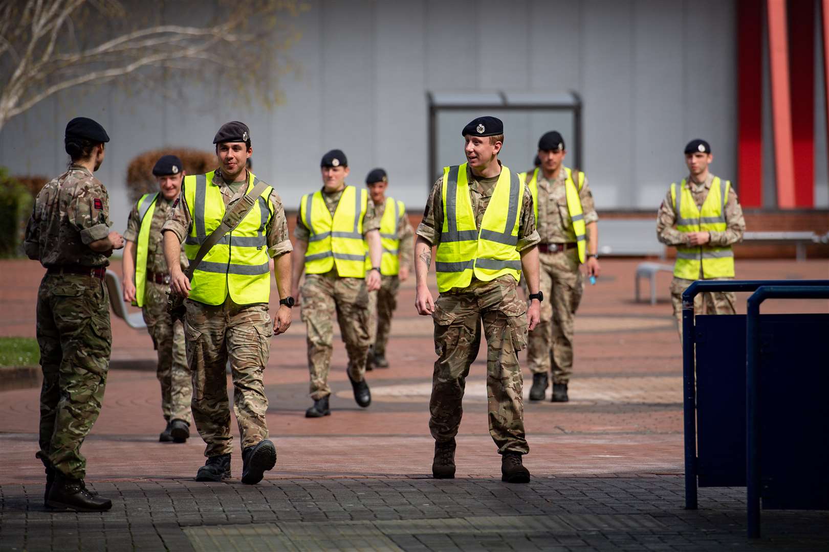 Military personnel have been key to delivering the build (Jacob King/PA)