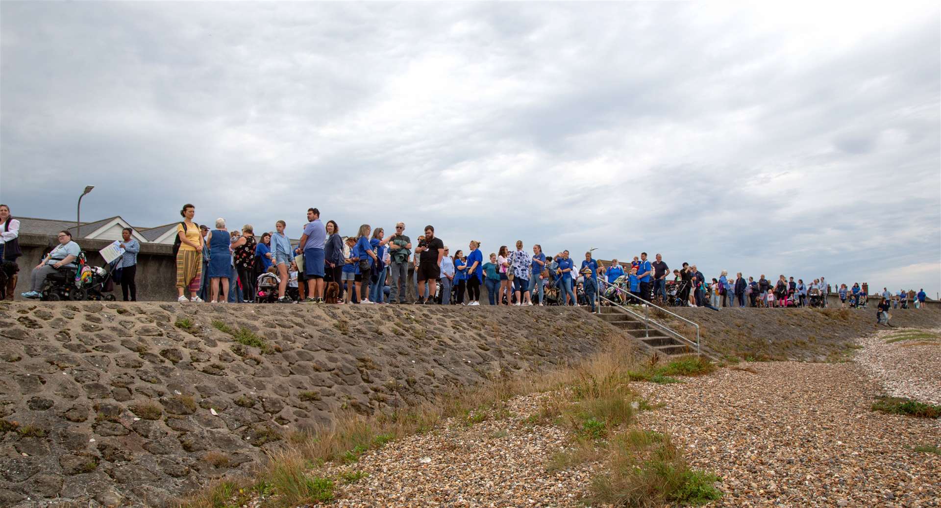 Hundreds took part in the Stand with Us, Stroll with Us march along Sheerness seafront in support of Seashells. Picture: Seashells