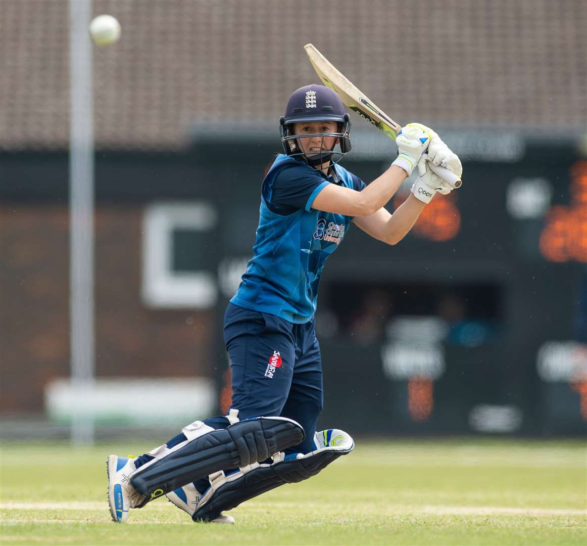 Fran Wilson in action for Kent in the Royal London Women's One Day Cup. Picture: Ady Kerry