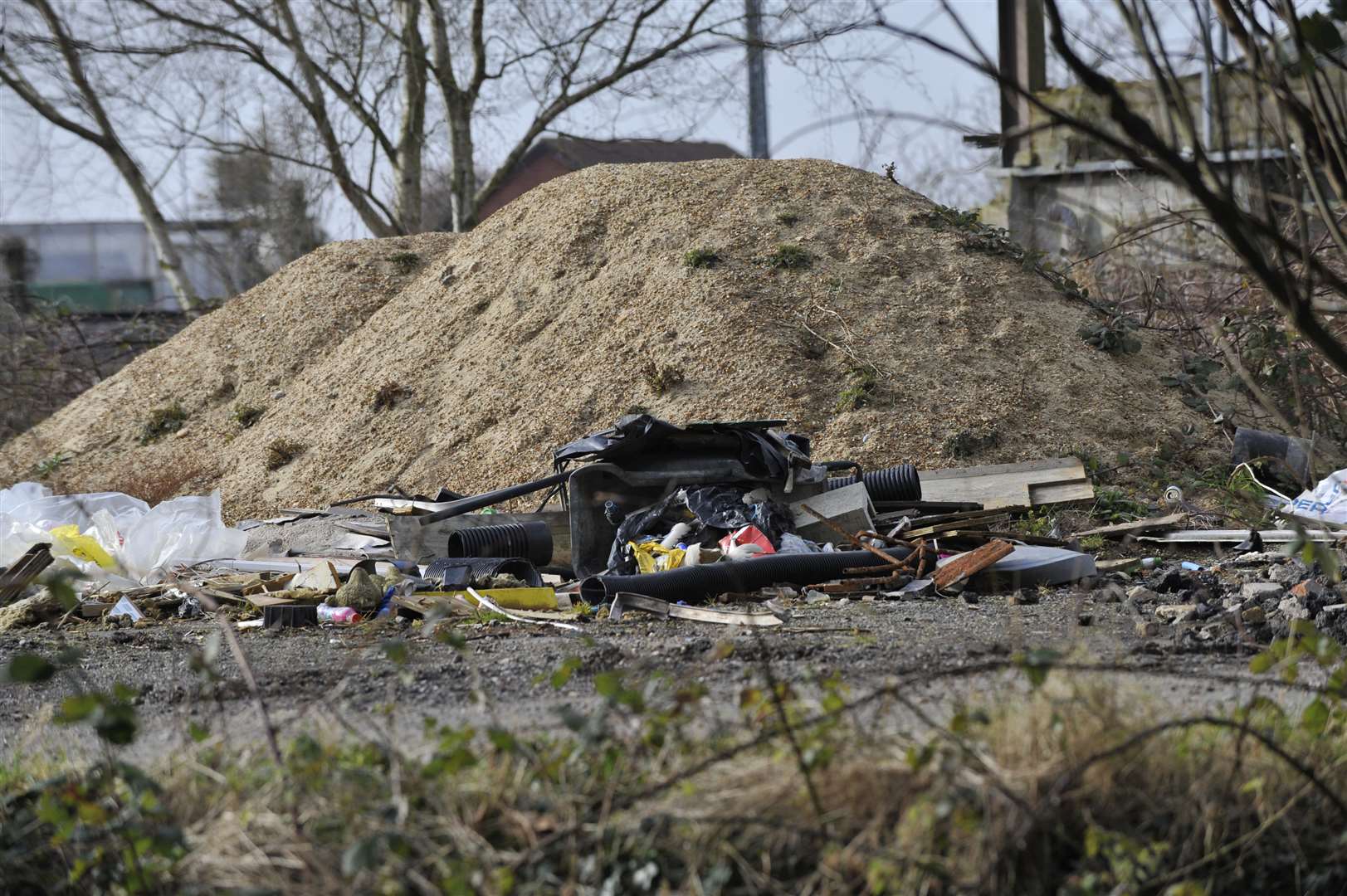 Fly-tippers have been dumping rubbish at Beers Yard in Sandwich