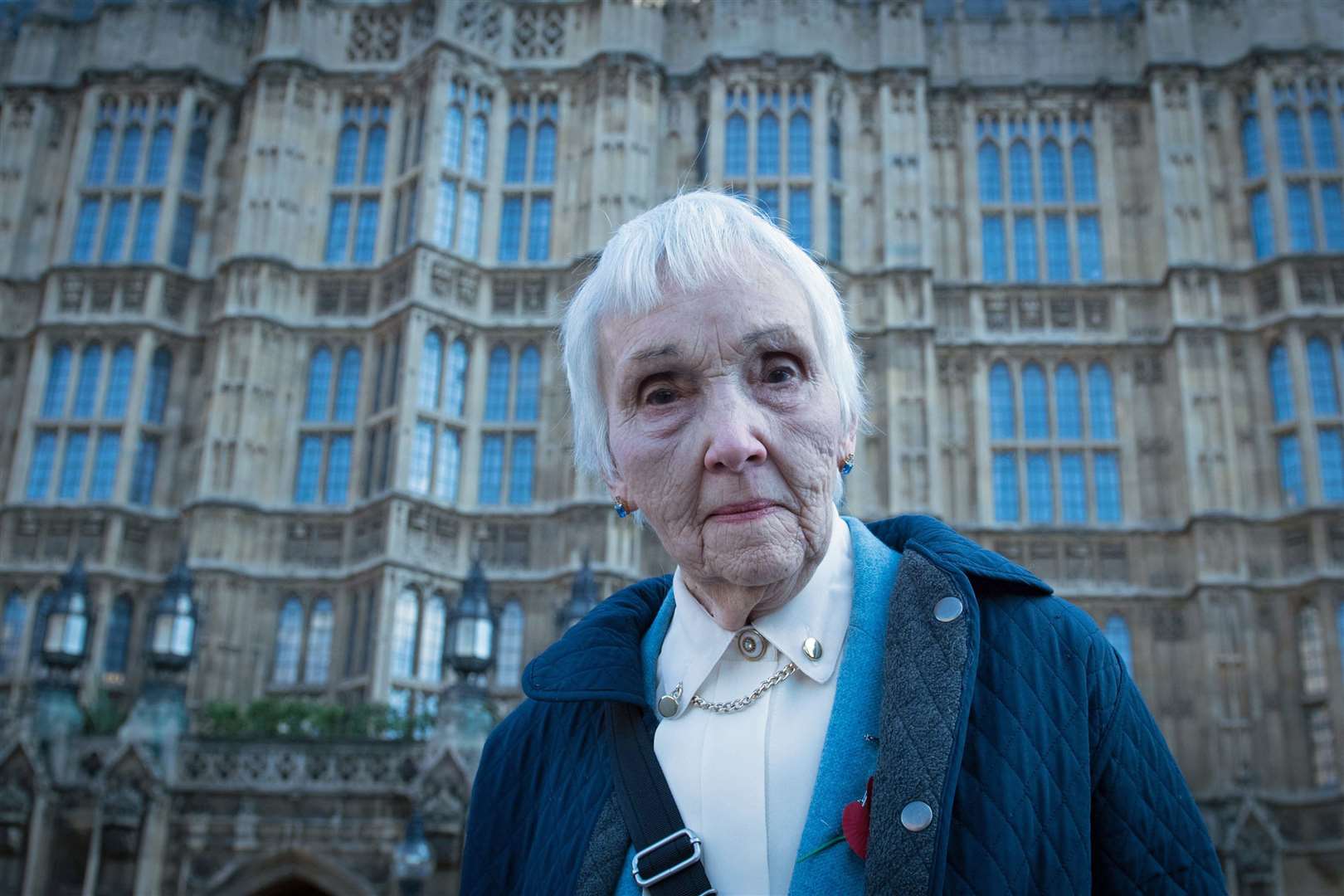 Anne Puckridge outside the Houses of Parliament (Stefan Rousseau/PA)