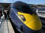 Passengers board the bullet train today