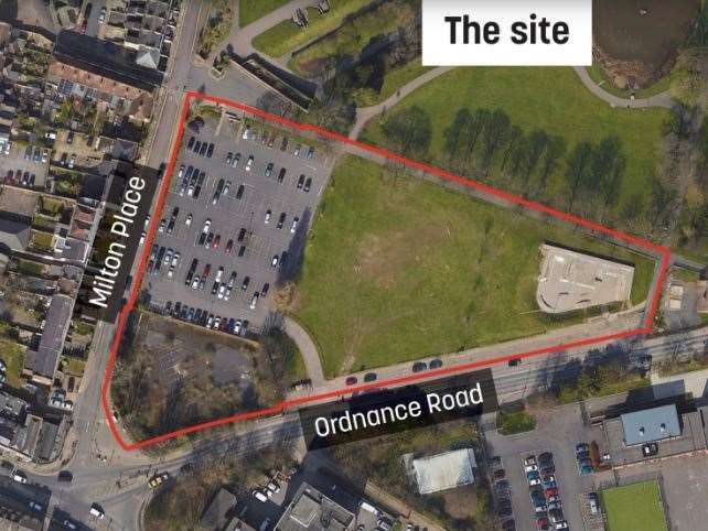 An aerial map of the site where the council wants to deliver new homes. Picture: Gravesham Borough Council