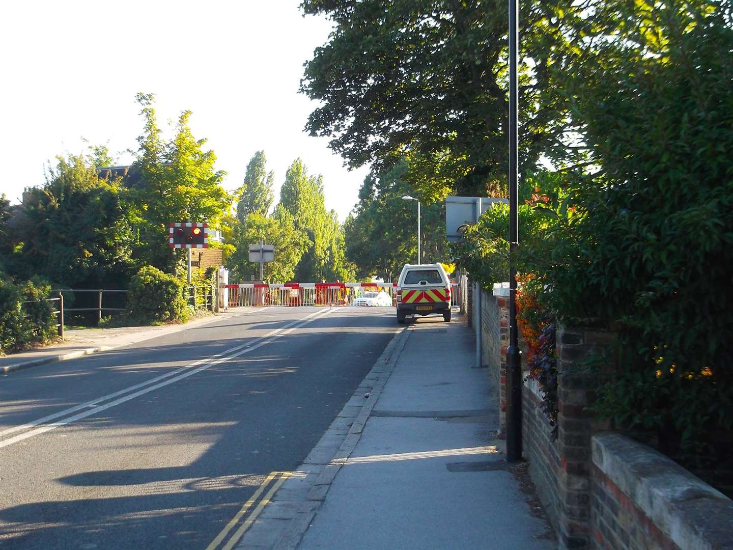 Train gates stuck in Sandwich after crash