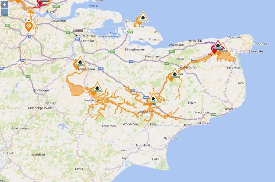 Rivers across the county have been given flood warnings by the Environment Agency (44196063)