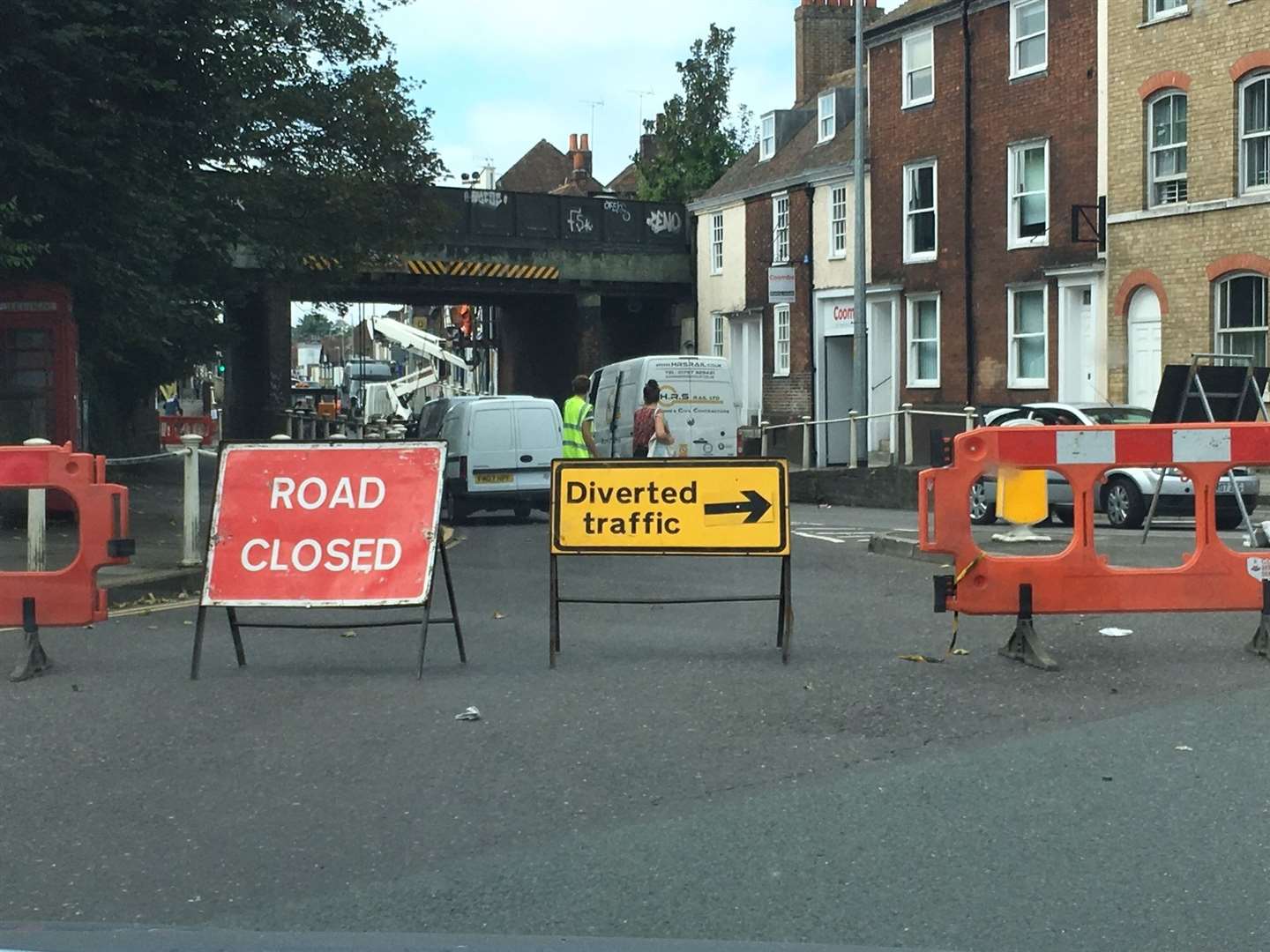 The road is scheduled for closure until Monday morning