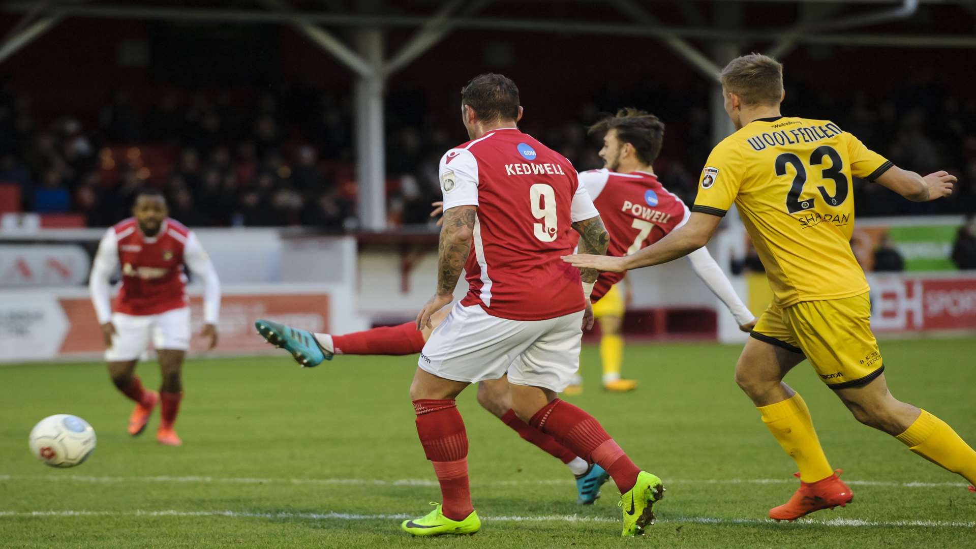 Jack Powell opens the scoring for Ebbsfleet Picture: Andy Payton