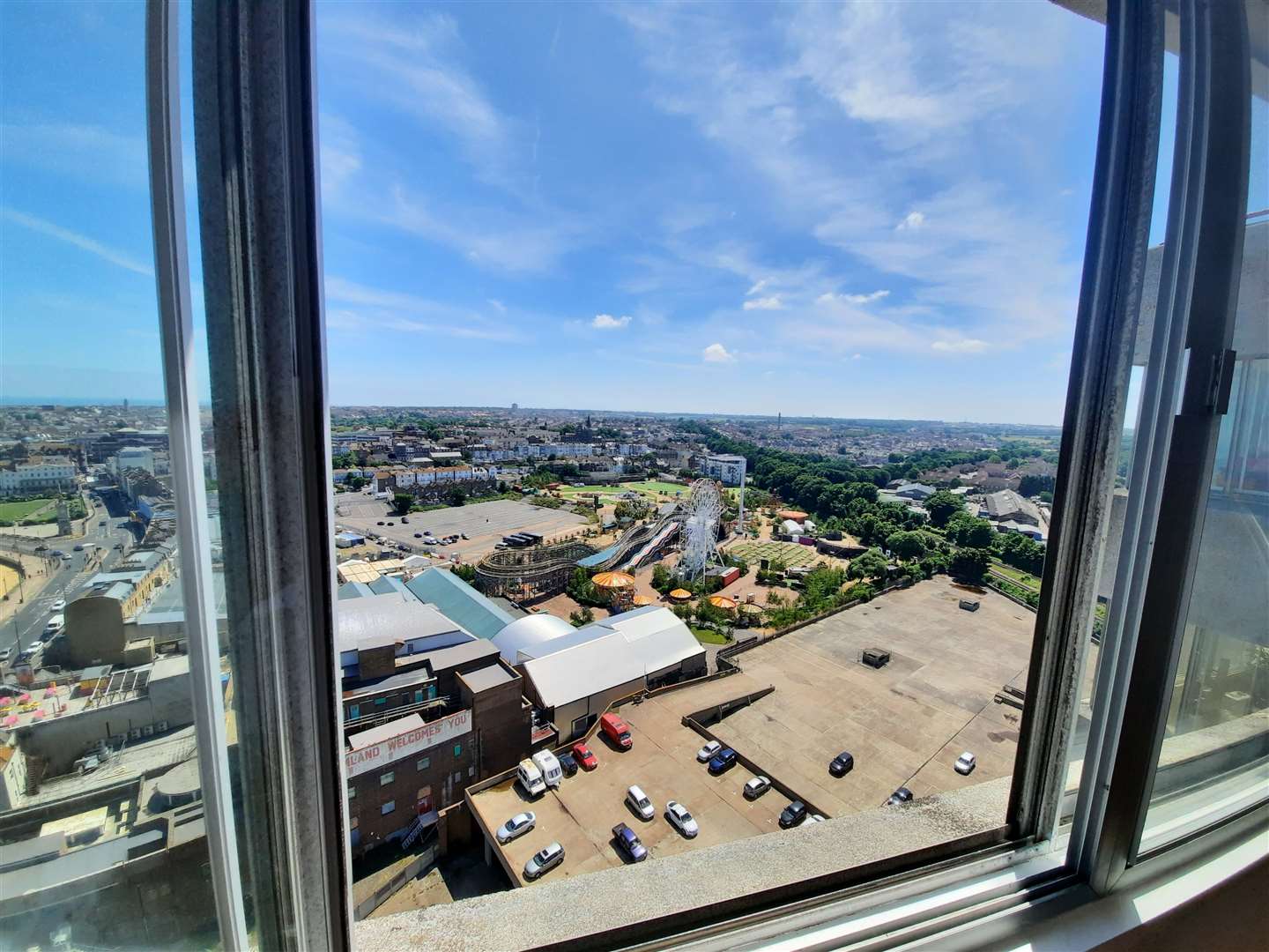 Jess Search has views of Dreamland Margate from her top-floor flat in Arlington House