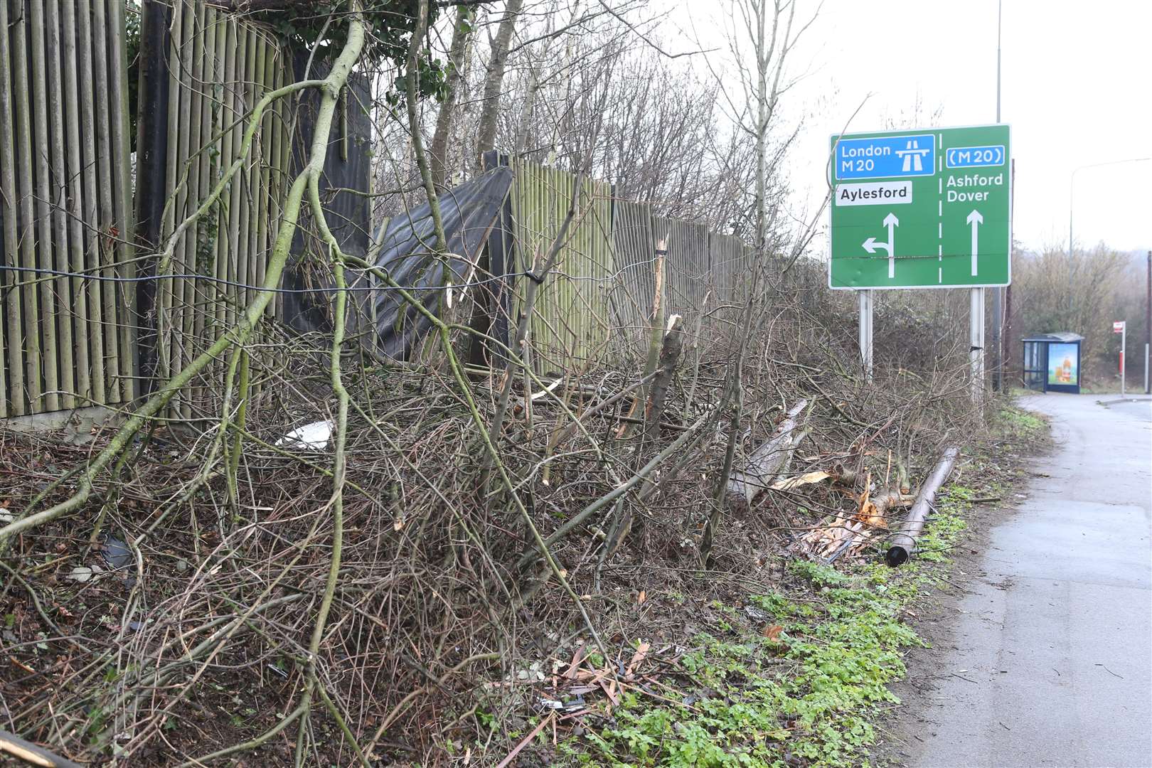 The scene of the fatal crash