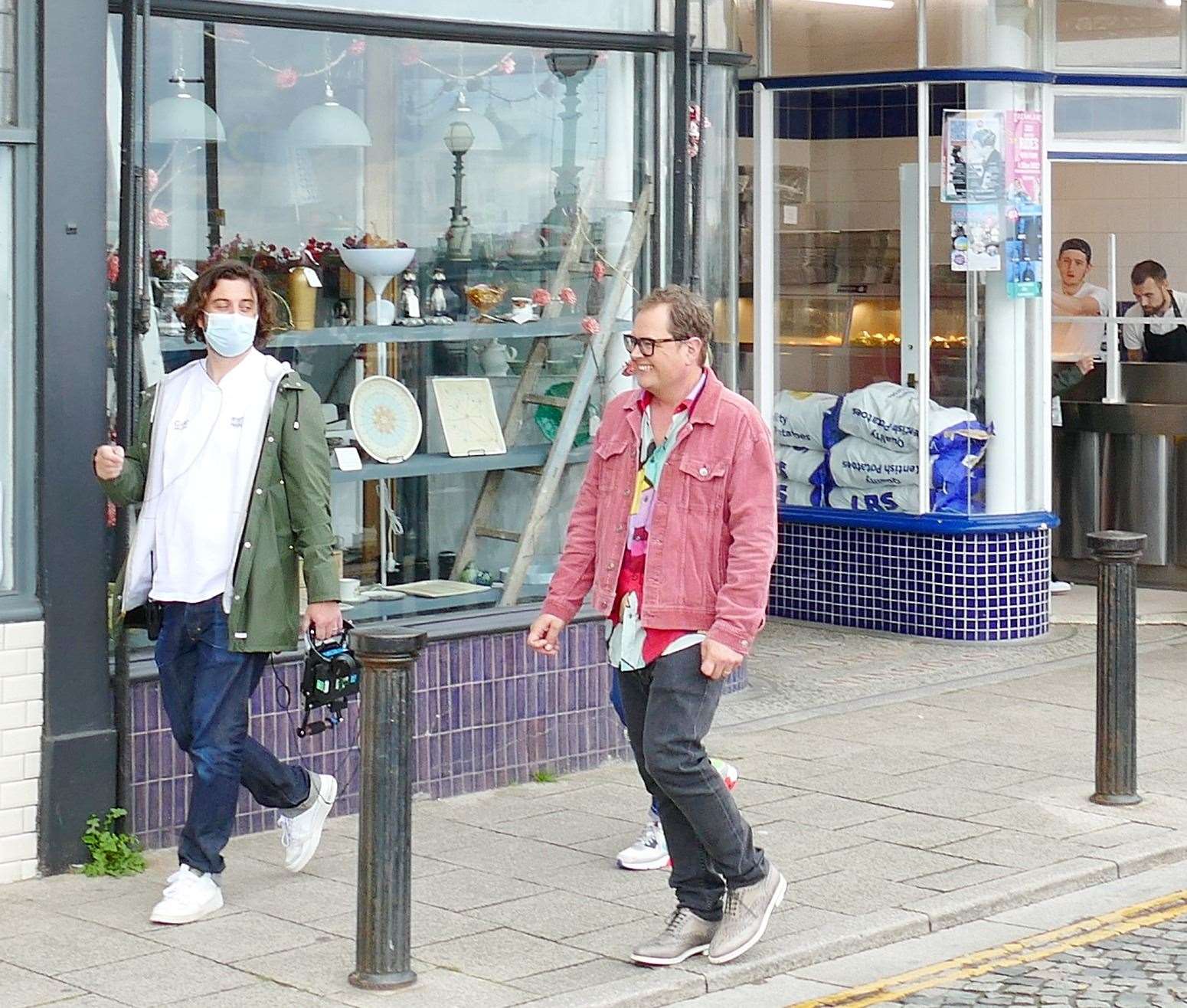 The popular comedian and presenter looked as though he was enjoying his time in Margate. Picture: Frank Leppard Photography