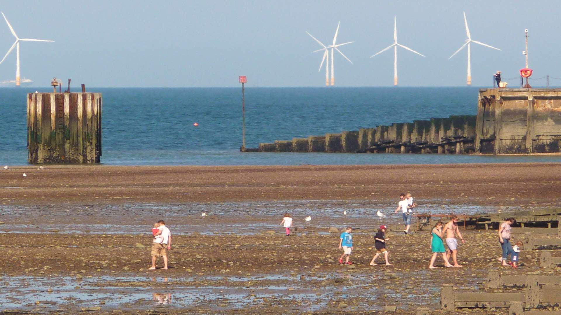 Low tide at Whitstable Beach