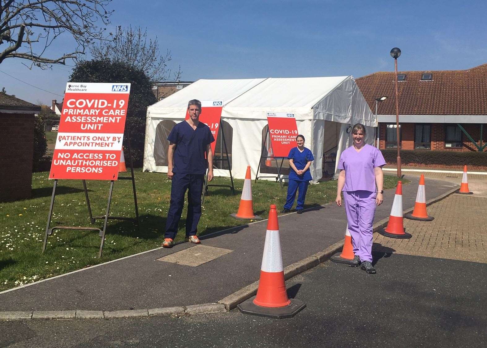 Staff at the new assessment centre in Herne Bay. Picture: Jeremy Carter