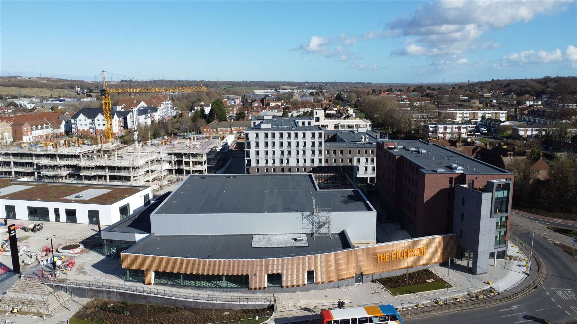 The Curzon opens today at the Riverside site in Canterbury - pictured here still under construction. Picture: Barry Goodwin