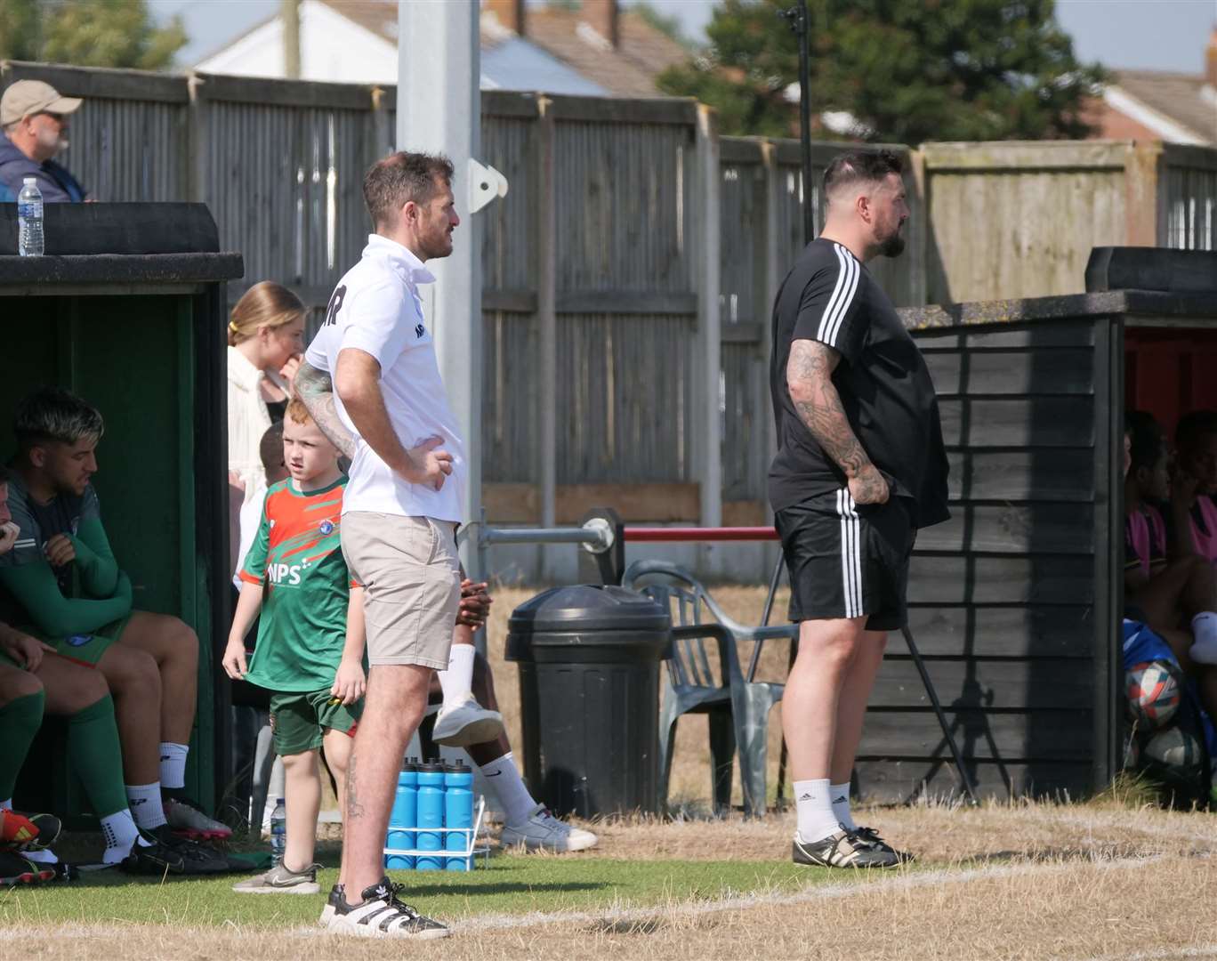 Lydd interim boss Ryan Smith, left, with assistant coach Will Graham. Picture: John Botten